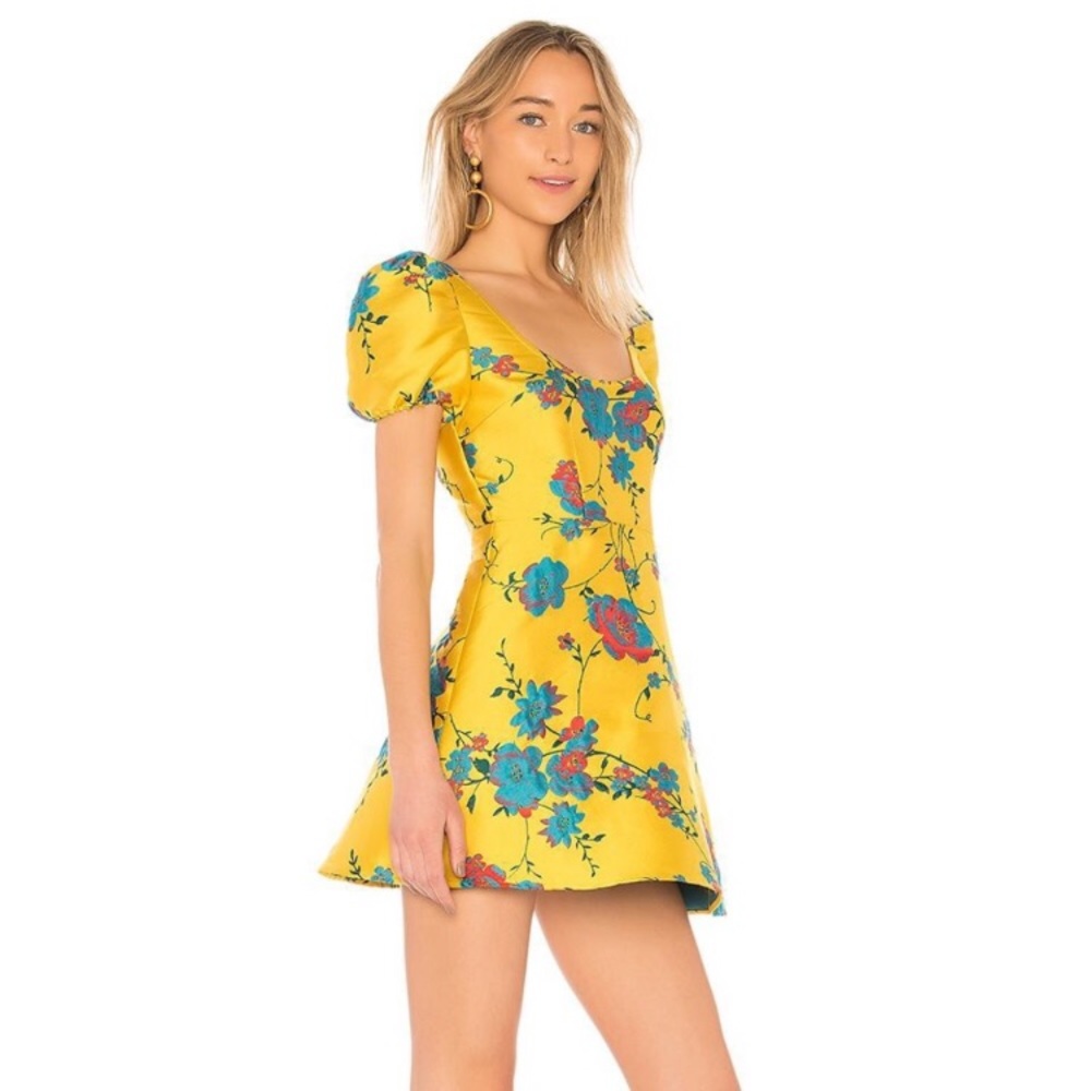LPA yellow floral dress